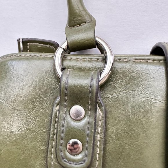 VTG Hillard & Hanson Vinyl Handbag Purse Double Handle Strap Bag Magnet Closure - Picture 6 of 16